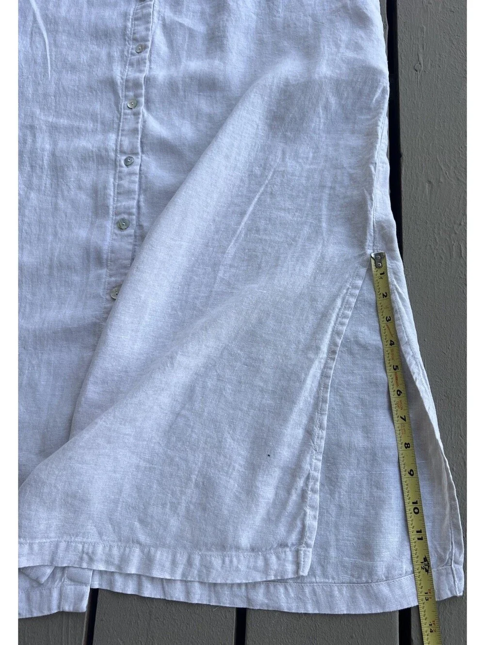 C & C California 100% Linen Button Front Beige Midi Dress Women’s Size XL